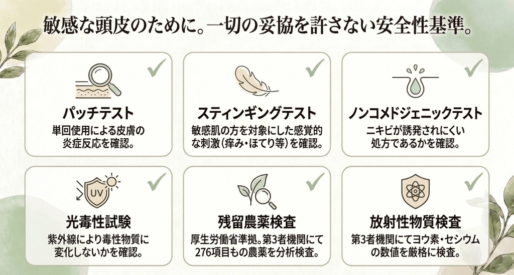 マイナチュレシャンプーの安全性検査と天然由来成分